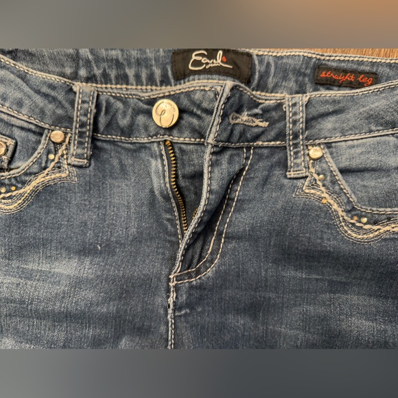 Y2k earl jeans shorts full of bling 💍 size6 - Picture 3 of 8